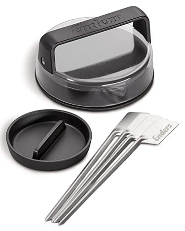 Enders Premium Burgerset, Burgerpresse, Burger Pattys, inkl. 4 stabile Edelstahl-Burgerspieße, Grillzubehör #8819 im Sale